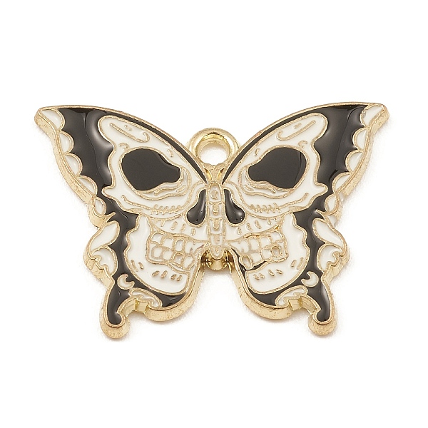 PandaHall Alloy Enamel Pendants, Golden, Butterfly with Skull Charm, Black, 18x25x1.5mm, Hole: 1.8mm Alloy+Enamel Butterfly Black
PandaHall Alloy Enamel Pendants, Golden, Butterfly with Skull Charm, Black, 18x25x1.5mm, Hole: 1.8mm Alloy+Enamel Butterfly Black