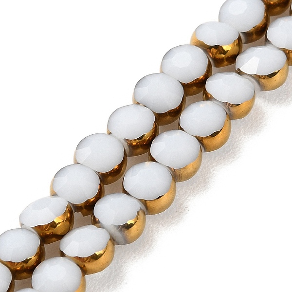 PandaHall Electroplate Glass Beads Strands, Faceted, Flat Round, White, 4x3mm, Hole: 0.8mm, about 74~75pcs/strand, 11.61''(29.5cm) Glass...
PandaHall Electroplate Glass Beads Strands, Faceted, Flat Round, White, 4x3mm, Hole: 0.8mm, about 74~75pcs/strand, 11.61''(29.5cm) Glass...