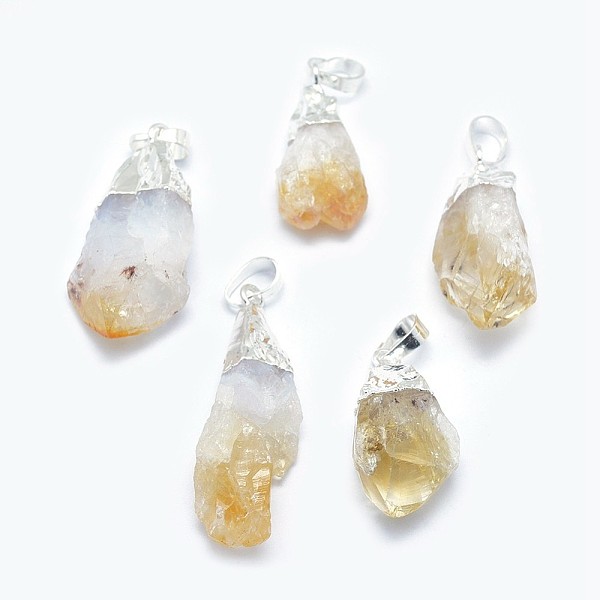 PandaHall Natural Citrine Pendants, with Brass Findings, Nuggets, Silver Color Plated, 32~39x13~25mm, Hole: 5x8mm Citrine Nuggets Silver
PandaHall Natural Citrine Pendants, with Brass Findings, Nuggets, Silver Color Plated, 32~39x13~25mm, Hole: 5x8mm Citrine Nuggets Silver