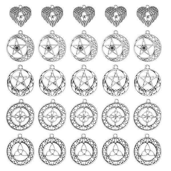 PandaHall SUNNYCLUE 50Pcs 5 Style Tibetan Style Alloy Pendants, Cadmium Free & Lead Free, Mixed Shapes, Antique Silver...
PandaHall SUNNYCLUE 50Pcs 5 Style Tibetan Style Alloy Pendants, Cadmium Free & Lead Free, Mixed Shapes, Antique Silver...