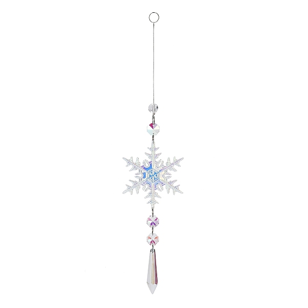 PandaHall AB Color Glass Snowflake Pendant Decorations, Glass Charms and Iron Ring Suncatcher Window Hanging Ornament, Cone, 325mm Glass..., White
PandaHall AB Color Glass Snowflake Pendant Decorations, Glass Charms and Iron Ring Suncatcher Window Hanging Ornament, Cone, 325mm Glass..., White