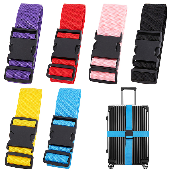 PandaHall CRASPIRE Luggage Straps Suitcase Tags Set 6pcs 6 Colors Travel Adjustable Suitcase Belt with Plastic Side Release Buckle for..., Multicolor
PandaHall CRASPIRE Luggage Straps Suitcase Tags Set 6pcs 6 Colors Travel Adjustable Suitcase Belt with Plastic Side Release Buckle for..., Multicolor