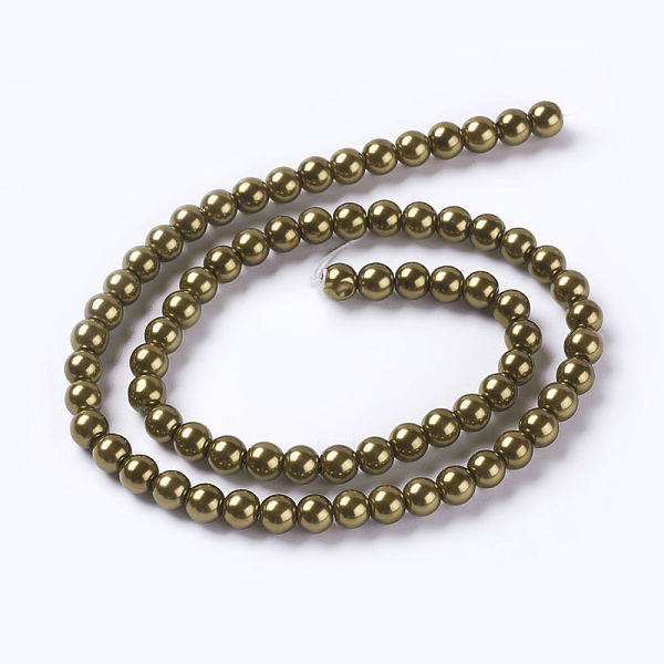 PandaHall Eco-Friendly Dyed Glass Pearl Round Bead Strands, Cotton Cord Threaded, Olive Drab, 6mm, Hole: 0.7~1.1mm, about 72pcs/strand, 15..., Green
PandaHall Eco-Friendly Dyed Glass Pearl Round Bead Strands, Cotton Cord Threaded, Olive Drab, 6mm, Hole: 0.7~1.1mm, about 72pcs/strand, 15..., Green