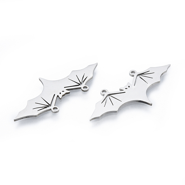 PandaHall 201 Stainless Steel Pendants, Bat, Halloween Style, Stainless Steel Color, 16x39x1mm, Hole: 1.4mm 201 Stainless Steel Bat
PandaHall 201 Stainless Steel Pendants, Bat, Halloween Style, Stainless Steel Color, 16x39x1mm, Hole: 1.4mm 201 Stainless Steel Bat