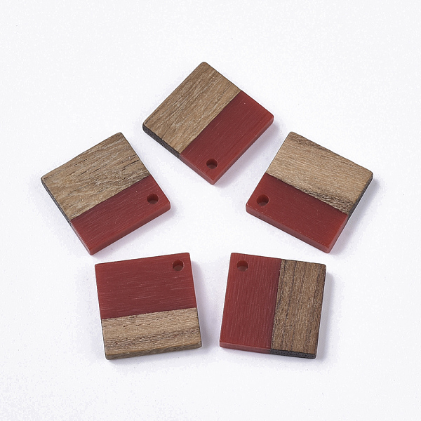 PandaHall Resin & Walnut Wood Pendants, Rhombus, Dark Red, 24x24x3~4mm, Hole: 2mm Resin+Wood Rhombus Red
PandaHall Resin & Walnut Wood Pendants, Rhombus, Dark Red, 24x24x3~4mm, Hole: 2mm Resin+Wood Rhombus Red