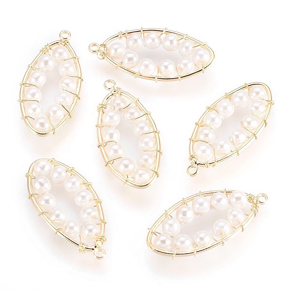 PandaHall Brass Pendants, with Acrylic Pearl Beads, Nickel Free, Horse Eye, Real 18K Gold Plated, 31x15x4mm, Hole: 1.5mm Brass+Plastic Horse..., White
PandaHall Brass Pendants, with Acrylic Pearl Beads, Nickel Free, Horse Eye, Real 18K Gold Plated, 31x15x4mm, Hole: 1.5mm Brass+Plastic Horse..., White