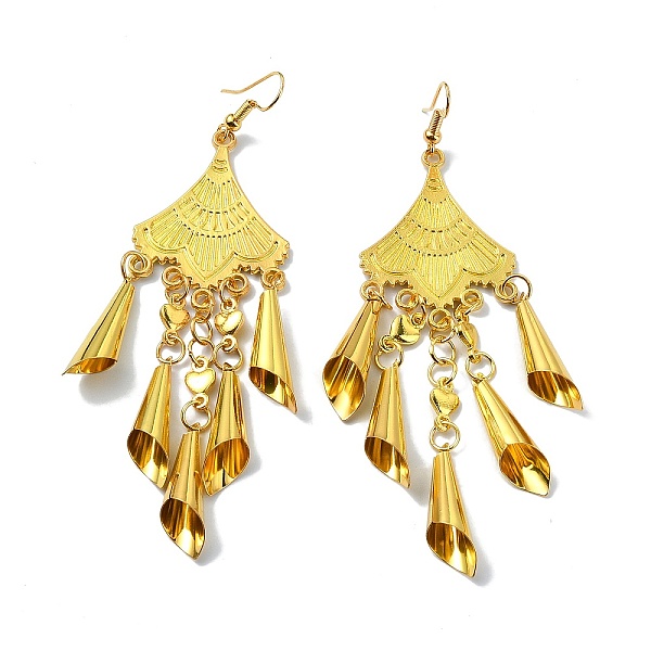 PandaHall Golden Alloy Chandelier Earrings, Bohemia Long Drop Earrings, Leaf, 96x27mm Alloy Leaf
PandaHall Golden Alloy Chandelier Earrings, Bohemia Long Drop Earrings, Leaf, 96x27mm Alloy Leaf