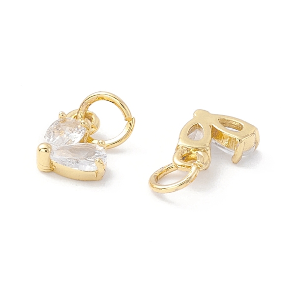 PandaHall Rack Plating Brass Cubic Zirconia Charms, with Jump Ring, Cadmium Free & Lead Free, Real 18K Gold Plated, Heart, White, 8x7x3mm...
PandaHall Rack Plating Brass Cubic Zirconia Charms, with Jump Ring, Cadmium Free & Lead Free, Real 18K Gold Plated, Heart, White, 8x7x3mm...