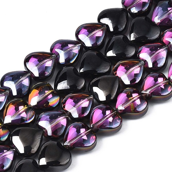 PandaHall Electroplate Glass Beads Strands, Half Plated, Heart, Purple Plated, 9~10x10x5.5mm, Hole: 0.8mm, about 70~71pcs/strand, 25.20...
PandaHall Electroplate Glass Beads Strands, Half Plated, Heart, Purple Plated, 9~10x10x5.5mm, Hole: 0.8mm, about 70~71pcs/strand, 25.20...