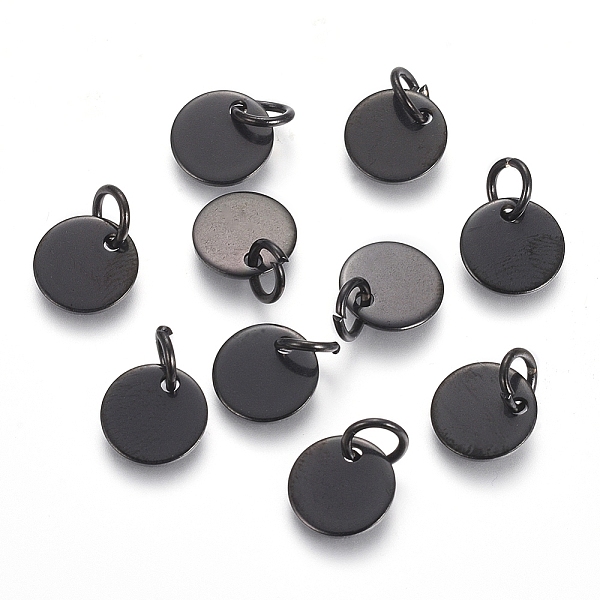 PandaHall 304 Stainless Steel Charms, Stamping Blank Tag, with Jump Rings, Flat Round, Electrophoresis Black, 8x0.7mm, Hole: 3.5mm 304...
PandaHall 304 Stainless Steel Charms, Stamping Blank Tag, with Jump Rings, Flat Round, Electrophoresis Black, 8x0.7mm, Hole: 3.5mm 304...