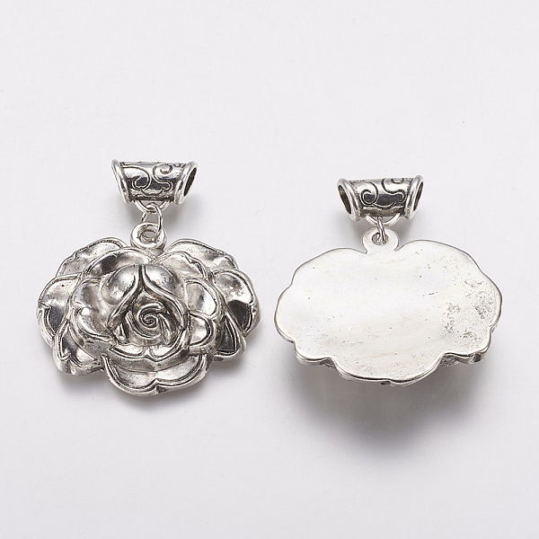 PandaHall CCB Plastic Pendants, Large Hole Pendants, Flower, Antique Silver, 53mm, Hole: 6mm Plastic Flower
PandaHall CCB Plastic Pendants, Large Hole Pendants, Flower, Antique Silver, 53mm, Hole: 6mm Plastic Flower