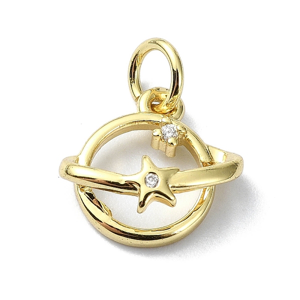 PandaHall Brass Micro Pave Claer Cubic Zirconia Charms, with Jump Ring, Planet, Real 18K Gold Plated, 12x12x4.5mm, Hole: 3mm Brass+Cubic..., Clear
PandaHall Brass Micro Pave Claer Cubic Zirconia Charms, with Jump Ring, Planet, Real 18K Gold Plated, 12x12x4.5mm, Hole: 3mm Brass+Cubic..., Clear