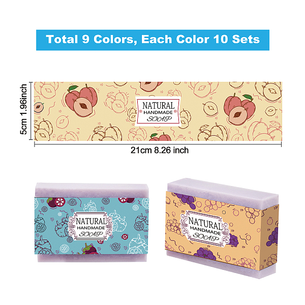 PandaHall 90Pcs 9 Patterns Fruit Theme Handmade Soap Paper Tag, Both Sides Coated Art Paper Tape with Tectorial Membrane, for Soap..., Multicolor
PandaHall 90Pcs 9 Patterns Fruit Theme Handmade Soap Paper Tag, Both Sides Coated Art Paper Tape with Tectorial Membrane, for Soap..., Multicolor