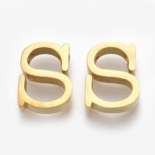 PandaHall 304 Stainless Steel Pendants, Golden, Letter, Letter.S, 11x9x3mm, Hole: 1.8mm 304 Stainless Steel Letter S
PandaHall 304 Stainless Steel Pendants, Golden, Letter, Letter.S, 11x9x3mm, Hole: 1.8mm 304 Stainless Steel Letter S