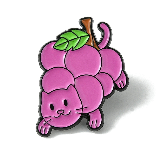 PandaHall Black Alloy Brooches, Enamel Pins, for Backpack Cloth, Cat Shape, Grape, 31.5x26x1.5mm Alloy Grape
PandaHall Black Alloy Brooches, Enamel Pins, for Backpack Cloth, Cat Shape, Grape, 31.5x26x1.5mm Alloy Grape