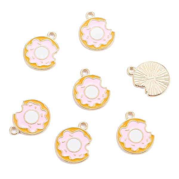 PandaHall Light Gold Plated Alloy Enamel Pendants, Donut, Pink, 18.5x14.5x1.2mm, Hole: 1.8mm Alloy+Enamel Donut Pink
PandaHall Light Gold Plated Alloy Enamel Pendants, Donut, Pink, 18.5x14.5x1.2mm, Hole: 1.8mm Alloy+Enamel Donut Pink