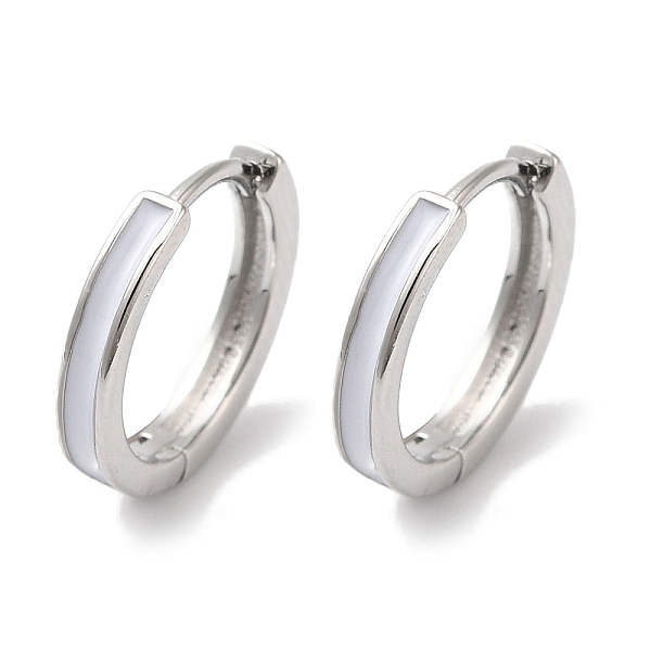 PandaHall Ring Brass With Enamel Hoop Earrings for Women, Real Platinum Plated, 12.5x2mm Brass Ring
PandaHall Ring Brass With Enamel Hoop Earrings for Women, Real Platinum Plated, 12.5x2mm Brass Ring