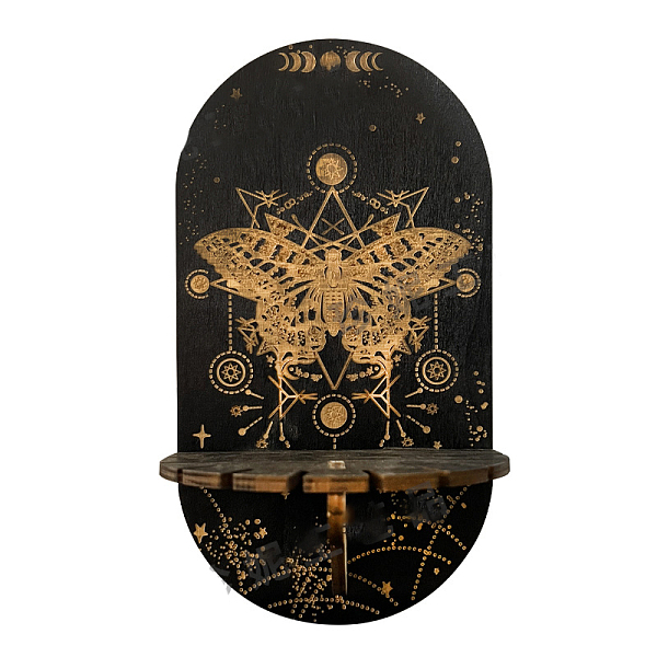PandaHall Wooden Wall-Mounted Small Crystal Display Shelf, Witch Hanging Crystal Holder, for Crystal Dowsing Pendulum Pendant Storage..., Black
PandaHall Wooden Wall-Mounted Small Crystal Display Shelf, Witch Hanging Crystal Holder, for Crystal Dowsing Pendulum Pendant Storage..., Black