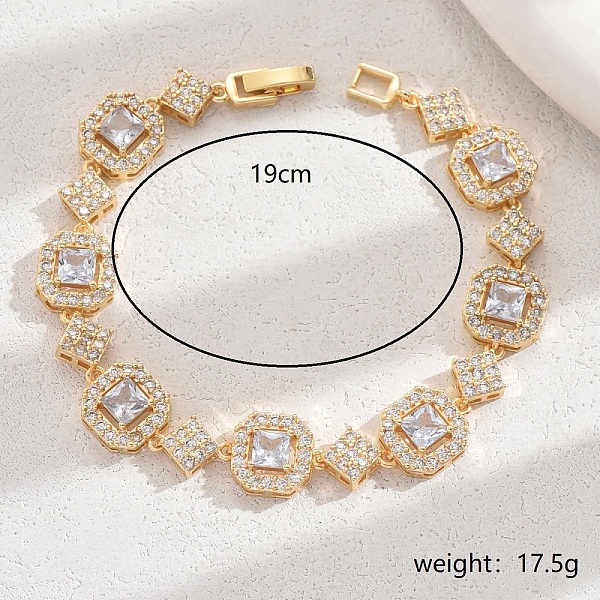PandaHall Brass Pave Clear Cubic Zirconia Octagon Link Bracelets for Women, Golden Cubic Zirconia Octagon Clear
PandaHall Brass Pave Clear Cubic Zirconia Octagon Link Bracelets for Women, Golden Cubic Zirconia Octagon Clear