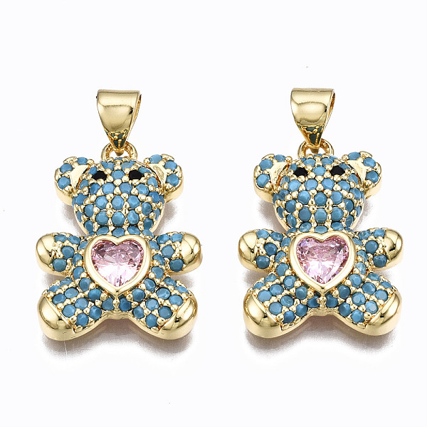 PandaHall Brass Micro Pave Clear Cubic Zirconia Pendants, Inlay Bear Shape Charms, Cadmium Free & Nickel Free & Lead Free, Real 16K Gold...
PandaHall Brass Micro Pave Clear Cubic Zirconia Pendants, Inlay Bear Shape Charms, Cadmium Free & Nickel Free & Lead Free, Real 16K Gold...