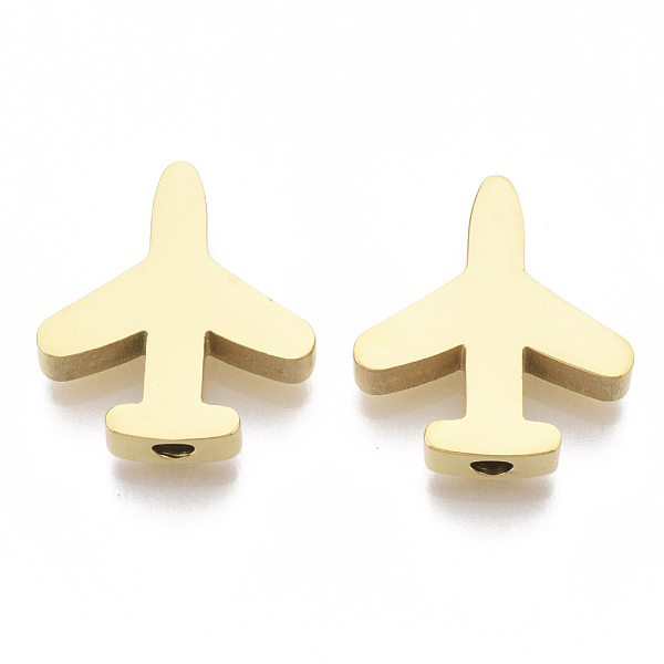 PandaHall 304 Stainless Steel Beads, Airplane, Golden, 15x14x3mm, Hole: 2mm 304 Stainless Steel Vehicle
PandaHall 304 Stainless Steel Beads, Airplane, Golden, 15x14x3mm, Hole: 2mm 304 Stainless Steel Vehicle