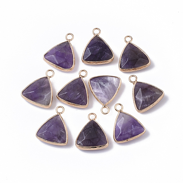 PandaHall Natural Amethyst Pendants, with Golden Tone Brass Open Back Bezel, Faceted, Triangle, 19x16x6mm, Hole: 2mm Amethyst Triangle
PandaHall Natural Amethyst Pendants, with Golden Tone Brass Open Back Bezel, Faceted, Triangle, 19x16x6mm, Hole: 2mm Amethyst Triangle