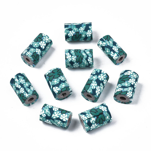 PandaHall Handmade Polymer Clay Beads, Column with Jewelry Crafts Pattern, Teal, 11x6~7.5mm, Hole: 2~3mm Polymer Clay Column Cyan
PandaHall Handmade Polymer Clay Beads, Column with Jewelry Crafts Pattern, Teal, 11x6~7.5mm, Hole: 2~3mm Polymer Clay Column Cyan