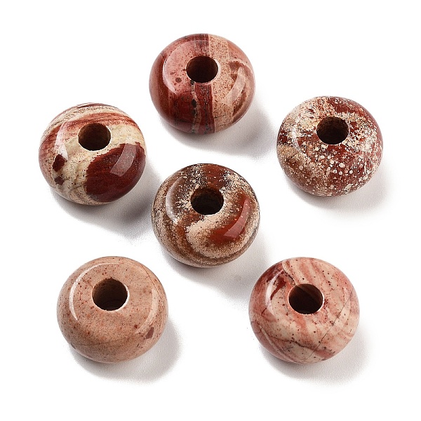 PandaHall Natural Red Rainbow Jasper European Beads, Large Hole Rondelle Beads, 14~14.5x7.7~8.3mm, Hole: 4mm Rainbow Stone Rondelle
PandaHall Natural Red Rainbow Jasper European Beads, Large Hole Rondelle Beads, 14~14.5x7.7~8.3mm, Hole: 4mm Rainbow Stone Rondelle