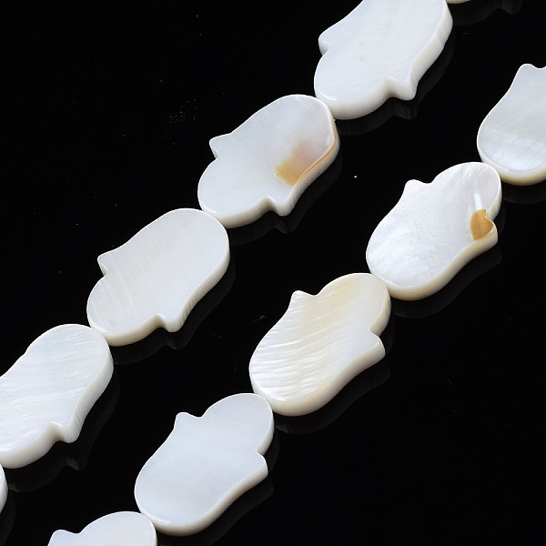 PandaHall Natural Freshwater Shell Beads Strands, Hamsa Hand, Seashell Color, 15x10x2.5mm, Hole: 0.4mm, about 25pcs/strand, 15.08 inch...
PandaHall Natural Freshwater Shell Beads Strands, Hamsa Hand, Seashell Color, 15x10x2.5mm, Hole: 0.4mm, about 25pcs/strand, 15.08 inch...