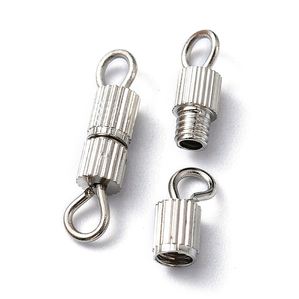 PandaHall 20 Sets Brass Screw Clasps, for Bracelet Making, Platinum, 14x3mm, Hole: 1.8mm Brass
PandaHall 20 Sets Brass Screw Clasps, for Bracelet Making, Platinum, 14x3mm, Hole: 1.8mm Brass