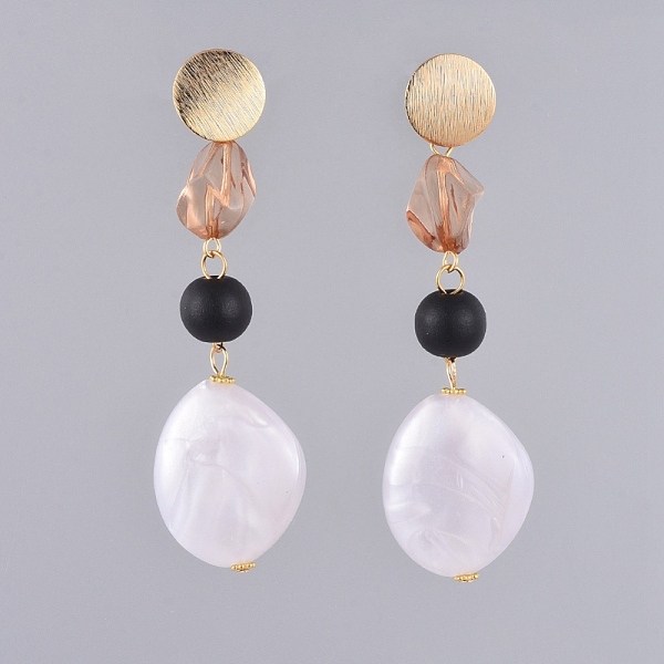 PandaHall Dangle Stud Earrings, with Round Wood Beads, Transparent Acrylic Beads, Pearlized Acrylic Beads, Brass Ear Stud Findings and Ear..., Black
PandaHall Dangle Stud Earrings, with Round Wood Beads, Transparent Acrylic Beads, Pearlized Acrylic Beads, Brass Ear Stud Findings and Ear..., Black