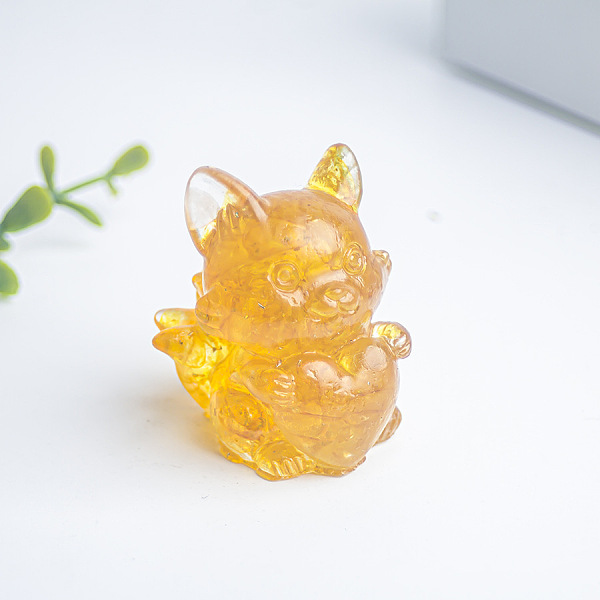 PandaHall Natural Citrine Fox Display Decorations, Resin Figurine Home Decoration, for Home Feng Shui Ornament, 35x30x40mm Citrine Fox
PandaHall Natural Citrine Fox Display Decorations, Resin Figurine Home Decoration, for Home Feng Shui Ornament, 35x30x40mm Citrine Fox