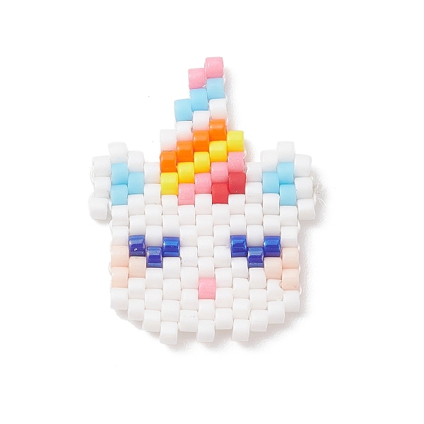 PandaHall Handmade Loom Pattern Seed Beads, Unicorn Pendant, Colorful, 23x17x2mm, Hole: 0.7mm Glass Unicorn White
PandaHall Handmade Loom Pattern Seed Beads, Unicorn Pendant, Colorful, 23x17x2mm, Hole: 0.7mm Glass Unicorn White