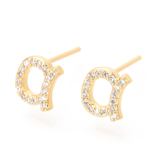 PandaHall Brass Micro Pave Clear Cubic Zirconia Stud Earrings, Greek Alphabet, Real 18k Gold Plated, Letter.A, 8x7.5x2mm, Pin: 0.8mm Cubic...
PandaHall Brass Micro Pave Clear Cubic Zirconia Stud Earrings, Greek Alphabet, Real 18k Gold Plated, Letter.A, 8x7.5x2mm, Pin: 0.8mm Cubic...