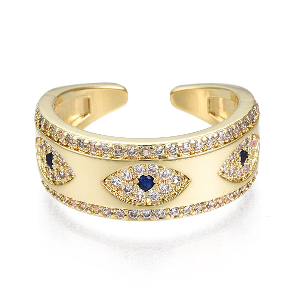 PandaHall Evil Eye Cubic Zirconia Cuff Ring for Her, Brass Micro Pave Clear Cubic Zirconia Open Ring, Nickel Free, Real 16K Gold Plated, US...
PandaHall Evil Eye Cubic Zirconia Cuff Ring for Her, Brass Micro Pave Clear Cubic Zirconia Open Ring, Nickel Free, Real 16K Gold Plated, US...