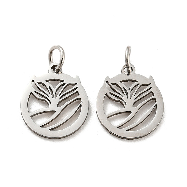 PandaHall Laser Cut 304 Stainless Steel Charms, with Jump Ring, Flat Round with Flower, Stainless Steel Color, 14x12x1mm, Hole: 3mm 304...
PandaHall Laser Cut 304 Stainless Steel Charms, with Jump Ring, Flat Round with Flower, Stainless Steel Color, 14x12x1mm, Hole: 3mm 304...