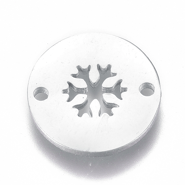 PandaHall 304 Stainless Steel Links connectors, Flat Round with Snowflake, for Christmas, Stainless Steel Color, 12x1mm, Hole: 1.2mm 304...
PandaHall 304 Stainless Steel Links connectors, Flat Round with Snowflake, for Christmas, Stainless Steel Color, 12x1mm, Hole: 1.2mm 304...