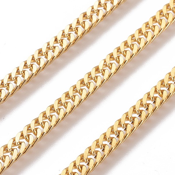 PandaHall 3.28 Feet 304 Stainless Steel Curb Chains, Unwelded, Golden, 3.8x1.5mm, Link: 5.5x3.8x0.6mm 304 Stainless Steel
PandaHall 3.28 Feet 304 Stainless Steel Curb Chains, Unwelded, Golden, 3.8x1.5mm, Link: 5.5x3.8x0.6mm 304 Stainless Steel