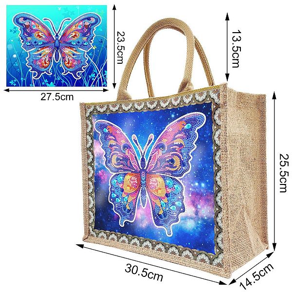 PandaHall Diamond Painting DIY Hand Bag Kits, Gunny Bag, Butterfly, 305x255x145mm Cloth Butterfly
PandaHall Diamond Painting DIY Hand Bag Kits, Gunny Bag, Butterfly, 305x255x145mm Cloth Butterfly