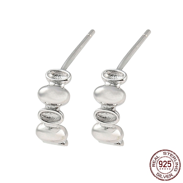 PandaHall Rhodium Plated 925 Sterling Silver Stud Earring Findings, Oval Earring Settings, with S925 Stamp, Real Platinum Plated, 10x4mm...
PandaHall Rhodium Plated 925 Sterling Silver Stud Earring Findings, Oval Earring Settings, with S925 Stamp, Real Platinum Plated, 10x4mm...