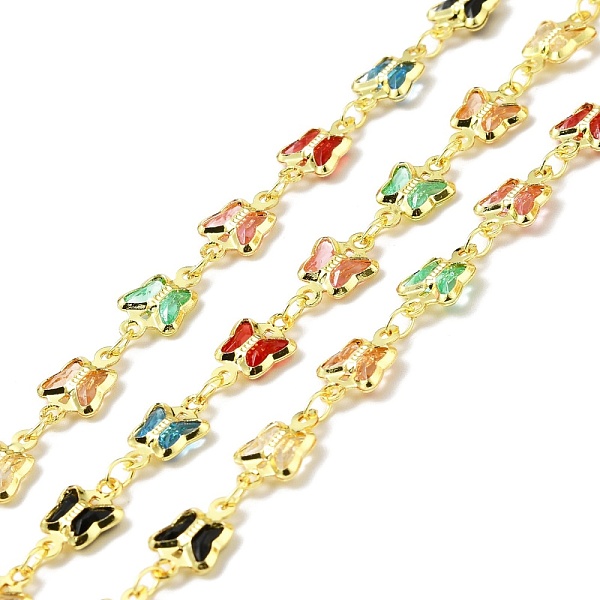 PandaHall Handmade Eco-friendly Brass Butterfly Link Chain, with Glass, Long-Lasting Plated, Golden, Soldered, with Spool, Colorful...
PandaHall Handmade Eco-friendly Brass Butterfly Link Chain, with Glass, Long-Lasting Plated, Golden, Soldered, with Spool, Colorful...