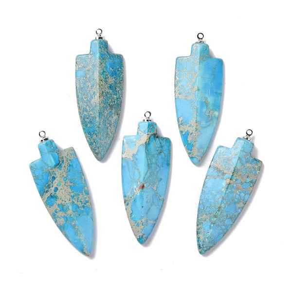 PandaHall Natural Regalite/Imperial Jasper/Sea Sediment Jasper Pendants, with Platinum Tone Brass Findings, Dyed, Shield, Deep Sky Blue...
PandaHall Natural Regalite/Imperial Jasper/Sea Sediment Jasper Pendants, with Platinum Tone Brass Findings, Dyed, Shield, Deep Sky Blue...