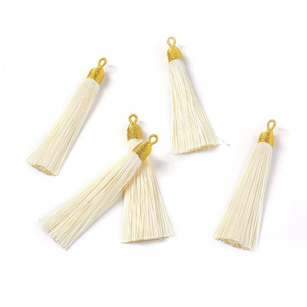 PandaHall Nylon Tassel Big Pendants, with Iron Findings, Golden, Lemon Chiffon, 86x9.5mm, Hole: 3x5mm Nylon Yellow
PandaHall Nylon Tassel Big Pendants, with Iron Findings, Golden, Lemon Chiffon, 86x9.5mm, Hole: 3x5mm Nylon Yellow