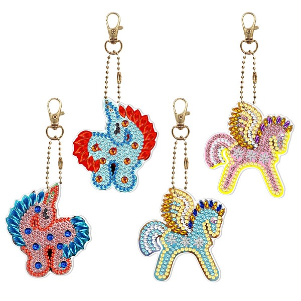 PandaHall DIY Diamond Painting Unicorn Keychain Kits, including Resin Rhinestones, Diamond Sticky Pen, Tray Plate & Glue Clay, Mixed Color..., Multicolor
PandaHall DIY Diamond Painting Unicorn Keychain Kits, including Resin Rhinestones, Diamond Sticky Pen, Tray Plate & Glue Clay, Mixed Color..., Multicolor
