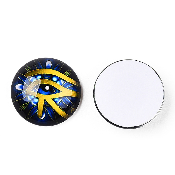 PandaHall Glass Cabochons, Half Round with Eye, Kaleidoscope, Colorful, 20x6.5mm Glass Half Round
PandaHall Glass Cabochons, Half Round with Eye, Kaleidoscope, Colorful, 20x6.5mm Glass Half Round