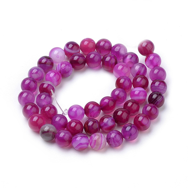 PandaHall Natural Striped Agate/Banded Agate Beads Strands, Dyed, Round, Fuchsia, 6mm, Hole: 1mm, about 63pcs/strand, 14.96 inch Banded..., Pink
PandaHall Natural Striped Agate/Banded Agate Beads Strands, Dyed, Round, Fuchsia, 6mm, Hole: 1mm, about 63pcs/strand, 14.96 inch Banded..., Pink