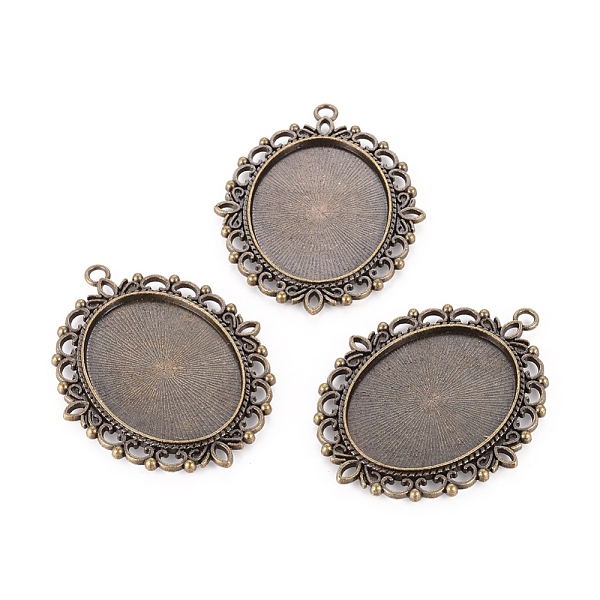 PandaHall Tibetan Style Oval Pendant Cabochon Settings, Cadmium Free & Nickel Free & Lead Free, Antique Bronze, Tray: 40x30mm, 61x48x3mm...
PandaHall Tibetan Style Oval Pendant Cabochon Settings, Cadmium Free & Nickel Free & Lead Free, Antique Bronze, Tray: 40x30mm, 61x48x3mm...