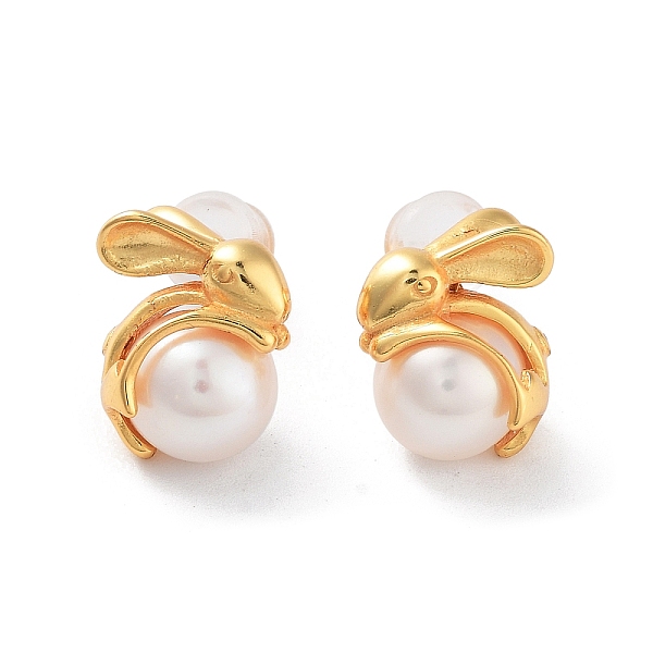PandaHall Natural Pearl Stud Earrings for Women, Rabbit Sterling Silver Ear Stud, Real 18K Gold Plated, 12.5~13x10mm Pearl Rabbit
PandaHall Natural Pearl Stud Earrings for Women, Rabbit Sterling Silver Ear Stud, Real 18K Gold Plated, 12.5~13x10mm Pearl Rabbit