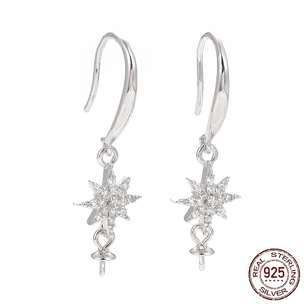 PandaHall Rhodium Plated 925 Sterling Silver Earring Hooks, with Clear Cubic Zirconia, Star, for Half Drilled Beads, Platinum, 29mm, 21...
PandaHall Rhodium Plated 925 Sterling Silver Earring Hooks, with Clear Cubic Zirconia, Star, for Half Drilled Beads, Platinum, 29mm, 21...