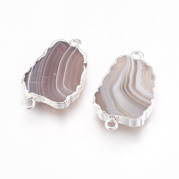 PandaHall Natural Agate Links connectors, with Brass Findings, Nuggets, Silver Color Plated, 20~26x12~16x3~3.5mm, Hole: 1.5mm Natural Agate...
PandaHall Natural Agate Links connectors, with Brass Findings, Nuggets, Silver Color Plated, 20~26x12~16x3~3.5mm, Hole: 1.5mm Natural Agate...